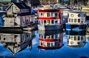 Reflets des Maisons flottantes, Vancouver Colombie Britannique