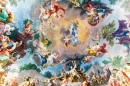Plafond du Palazzo Reale, Caserta, Italie