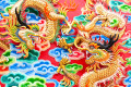 Dragon Chinois sut le mur d'un temple