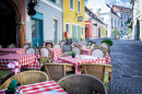 Café de rue à Szentendre, Hongrie