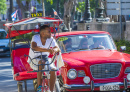 Conducteur de pousse-pousse cubain à La Havane