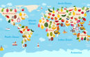 Carte mondiale des fruits