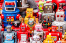 Collection de robots jouets
