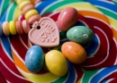 Bonbon d'amour en arc-en-ciel