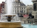 L'une des fontaines de Trafalgar Square