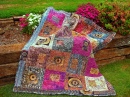 Tissage au motif de Boussole de Batik et fleurs