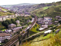 Traversant le Viaduc de Todmorden, Angleterre