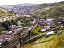 Traversant le Viaduc de Todmorden, Angleterre