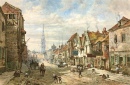 Peinture à l'eau de la rue du château, Salisbury