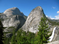Half Dome, Liberty Cap et les chutes du Nevada