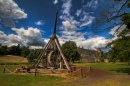 Trebuchet au Château de Warwick, Angleterre