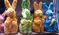 Lapins de Pâques en fleurs