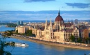 Le Parlement de Budapest au coucher de soleil