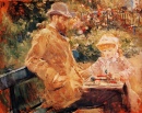 Eugène Manet et sa fille à Bougival