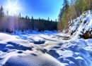 Rapides congelés de Kiutaköngäs, Finlande