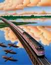 Carte postale anniversaire d'Amtrak