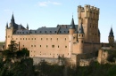 Side view of the Alcazar in Segovia, Spain