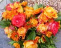 Bouquet de roses en forme de coeur