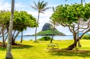 View du parc de Kualoa Beach, Hawaii