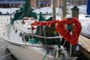 Bateau décoré pour le jour de la Saint-Valentin