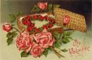 Ancienne carte postale pour la Saint-Valentin