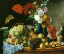 Nature Morte avec des fleurs et des fruits