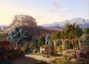 Paysage avec le château de Massa di Carrara