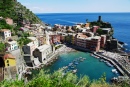 Ville de Vernazza à Liguria, Italie