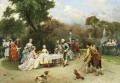 Princesses dans les jardins de Versailles