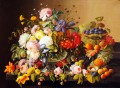 Nature morte de fleurs et fruits