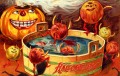 Carte postale d'Halloween rétro