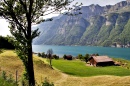 Une ferme dans les Alpes Suisse