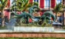 Statue de dauphins à Almeria, Espagne
