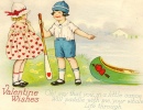 Ancienne Carte postale de la Saint-Valentin