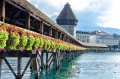 Kapellbrücke, Lac de Luzerne, Suisse
