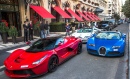 Deux Bugatti et une Ferrari