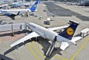 Airbus de la Lufthansa à l'aéroport de Francfort