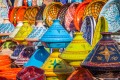 Tajines au marché, Marrakech, Maroc
