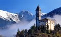 Eglise de montagne dans les Alpes Italiennes