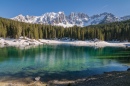 Lac Carezza, Dolomites, Italie