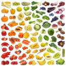 Collection arc-en-ciel de fruits et légumes