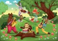 Musiciens dans les bois