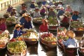 Marché flottant à Ratchaburi, Thaïlande
