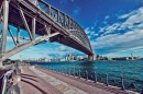 Pont sur le port de Sydney en hiver