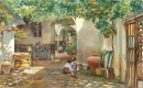 Patio avec des enfants