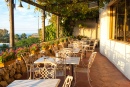 Balcon d'un restaurant méditerranéen