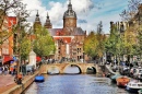 Les magnifiques canaux d'Amsterdam