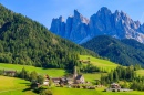 Val di Funes, Montagnes des Dolomites, Italie