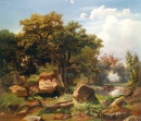 Paysage de roches et de ruisseau
