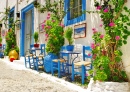 Taverne de rue traditionnelle Grecque